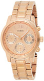 Buy Shop Guess Mini Sunrise Chronograph Quartz Rose Gold Dial Rose Gold Steel Strap Watch For Women - W0448L3 USA Online