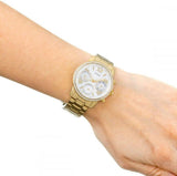 Buy Shop Guess Mini Sunrise Diamonds Silver Dial Gold Steel Strap Watch for Women - W0623L3 USA Online