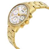 Buy Shop Guess Mini Sunrise Diamonds Silver Dial Gold Steel Strap Watch for Women - W0623L3 USA Online