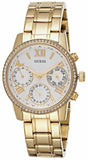Buy Shop Guess Mini Sunrise Diamonds Silver Dial Gold Steel Strap Watch for Women - W0623L3 USA Online