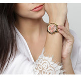 Buy Shop Guess Mini Sunrise Quartz Analog Orange Dial Gold Steel Strap Watch For Women - W0448L7 USA Online