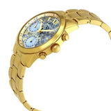 Buy Shop Guess Mini Sunrise Quartz Blue Dial Gold Steel Strap Watch For Women - W0448L6 USA Online