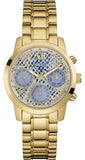 Buy Shop Guess Mini Sunrise Quartz Blue Dial Gold Steel Strap Watch For Women - W0448L6 USA Online