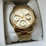 Buy Shop Guess Mini Sunrise Quartz Gold Dial Gold Steel Strap Watch For Women - W0448L2 USA Online