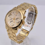 Buy Shop Guess Mini Sunrise Quartz Gold Dial Gold Steel Strap Watch For Women - W0448L2 USA Online