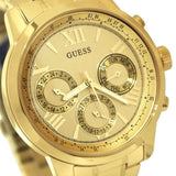 Buy Shop Guess Mini Sunrise Quartz Gold Dial Gold Steel Strap Watch For Women - W0448L2 USA Online