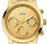 Buy Shop Guess Mini Sunrise Quartz Gold Dial Gold Steel Strap Watch For Women - W0448L2 USA Online