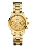 Buy Shop Guess Mini Sunrise Quartz Gold Dial Gold Steel Strap Watch For Women - W0448L2 USA Online