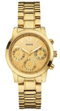 Buy Shop Guess Mini Sunrise Quartz Gold Dial Gold Steel Strap Watch For Women - W0448L2 USA Online