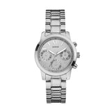 Buy Shop Guess Mini Sunrise Silver Dial Silver Steel Strap Watch For Women - W0448L1 USA Online