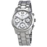 Buy Shop Guess Mini Sunrise Silver Dial Silver Steel Strap Watch For Women - W0448L1 USA Online