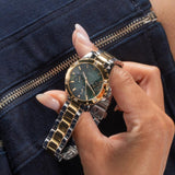 Buy Shop Guess Mist Analog Green Dial Two Tone Steel Strap Watch For Women - GW0723L1 USA Online