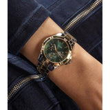 Buy Shop Guess Mist Analog Green Dial Two Tone Steel Strap Watch For Women - GW0723L1 USA Online