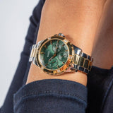 Buy Shop Guess Mist Analog Green Dial Two Tone Steel Strap Watch For Women - GW0723L1 USA Online