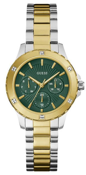 Buy Shop Guess Mist Analog Green Dial Two Tone Steel Strap Watch For Women - GW0723L1 USA Online