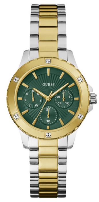 Buy Shop Guess Mist Analog Green Dial Two Tone Steel Strap Watch For Women - GW0723L1 USA Online