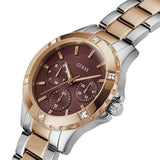 Buy Shop Guess Mist Analog Maroon Dial Two Tone Steel Strap Watch For Women - GW0723L2 USA Online