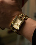 Buy Shop Guess Mod G Gold Dial Gold Steel Strap Watch for Women - GW0294L2 USA Online