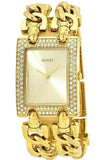 Buy Shop Guess MOD Heavy Metal Diamonds Gold Dial Gold Steel Strap Watch for Women - W0072L1 USA Online
