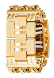 Buy Shop Guess MOD Heavy Metal Diamonds Gold Dial Gold Steel Strap Watch for Women - W0072L1 USA Online