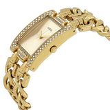 Buy Shop Guess MOD Heavy Metal Diamonds Gold Dial Gold Steel Strap Watch for Women - W0072L1 USA Online