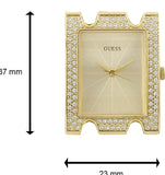 Buy Shop Guess MOD Heavy Metal Diamonds Gold Dial Gold Steel Strap Watch for Women - W0072L1 USA Online