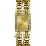 Buy Shop Guess MOD Heavy Metal Diamonds Gold Dial Gold Steel Strap Watch for Women - W0072L1 USA Online