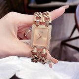 Buy Shop Guess Mod Heavy Metal Diamonds Rose Gold Dial Rose Gold Steel Strap Watch for Women - W0072L3 USA Online