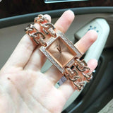 Buy Shop Guess Mod Heavy Metal Diamonds Rose Gold Dial Rose Gold Steel Strap Watch for Women - W0072L3 USA Online