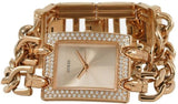 Buy Shop Guess Mod Heavy Metal Diamonds Rose Gold Dial Rose Gold Steel Strap Watch for Women - W0072L3 USA Online