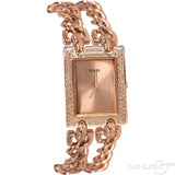 Buy Shop Guess Mod Heavy Metal Diamonds Rose Gold Dial Rose Gold Steel Strap Watch for Women - W0072L3 USA Online