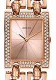 Buy Shop Guess Mod Heavy Metal Diamonds Rose Gold Dial Rose Gold Steel Strap Watch for Women - W0072L3 USA Online
