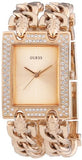 Buy Shop Guess Mod Heavy Metal Diamonds Rose Gold Dial Rose Gold Steel Strap Watch for Women - W0072L3 USA Online