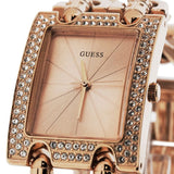 Buy Shop Guess Mod Heavy Metal Diamonds Rose Gold Dial Rose Gold Steel Strap Watch for Women - W0072L3 USA Online