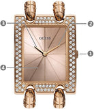 Buy Shop Guess Mod Heavy Metal Diamonds Rose Gold Dial Rose Gold Steel Strap Watch for Women - W0072L3 USA Online
