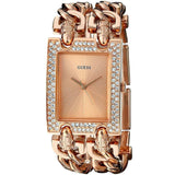 Buy Shop Guess Mod Heavy Metal Diamonds Rose Gold Dial Rose Gold Steel Strap Watch for Women - W0072L3 USA Online