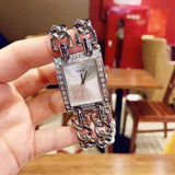 Buy Shop Guess Mod Heavy Metal Diamonds Silver Dial Silver Steel Strap Watch for Women - W95088L1 USA Online
