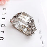Buy Shop Guess Mod Heavy Metal Diamonds Silver Dial Silver Steel Strap Watch for Women - W95088L1 USA Online
