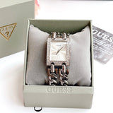 Buy Shop Guess Mod Heavy Metal Diamonds Silver Dial Silver Steel Strap Watch for Women - W95088L1 USA Online