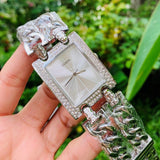Buy Shop Guess Mod Heavy Metal Diamonds Silver Dial Silver Steel Strap Watch for Women - W95088L1 USA Online