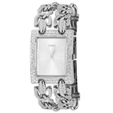 Buy Shop Guess Mod Heavy Metal Diamonds Silver Dial Silver Steel Strap Watch for Women - W95088L1 USA Online