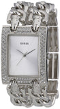 Buy Shop Guess Mod Heavy Metal Diamonds Silver Dial Silver Steel Strap Watch for Women - W95088L1 USA Online