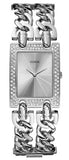 Buy Shop Guess Mod Heavy Metal Diamonds Silver Dial Silver Steel Strap Watch for Women - W95088L1 USA Online