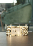 Buy Shop Guess Mod Heavy Metal Gold Dial Gold Steel Strap Watch For Women - W1117L2 USA Online