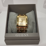 Buy Shop Guess Mod Heavy Metal Gold Dial Gold Steel Strap Watch For Women - W1117L2 USA Online