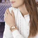 Buy Shop Guess Mod Heavy Metal Gold Dial Gold Steel Strap Watch For Women - W1117L2 USA Online