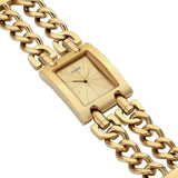 Buy Shop Guess Mod Heavy Metal Gold Dial Gold Steel Strap Watch For Women - W1117L2 USA Online