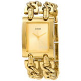 Buy Shop Guess Mod Heavy Metal Gold Dial Gold Steel Strap Watch For Women - W1117L2 USA Online