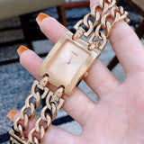 Buy Shop Guess Mod Heavy Metal Rose Gold Dial Rose Gold Steel Strap Watch For Women - W1117L3 USA Online