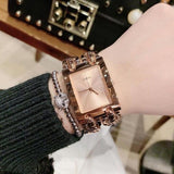 Buy Shop Guess Mod Heavy Metal Rose Gold Dial Rose Gold Steel Strap Watch For Women - W1117L3 USA Online